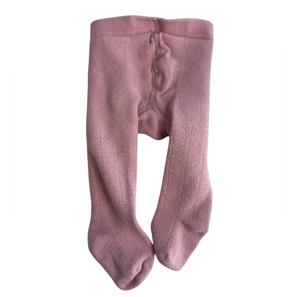 Baby pink sweater tights Target brand size 0-6mo